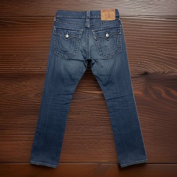 Vintage True Religion Ricky Jeans Made in USA Size 30 Y2K Straight Leg - Picture 2 of 2